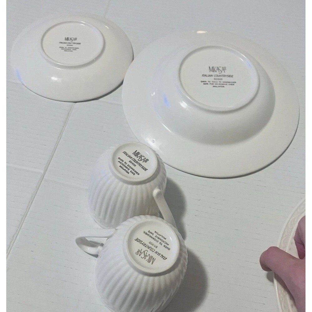 Lot of 2 Mikasa Italian Countryside ~ Cup & Saucer Set with two soup bowls DD900 - Picture 12 of 16